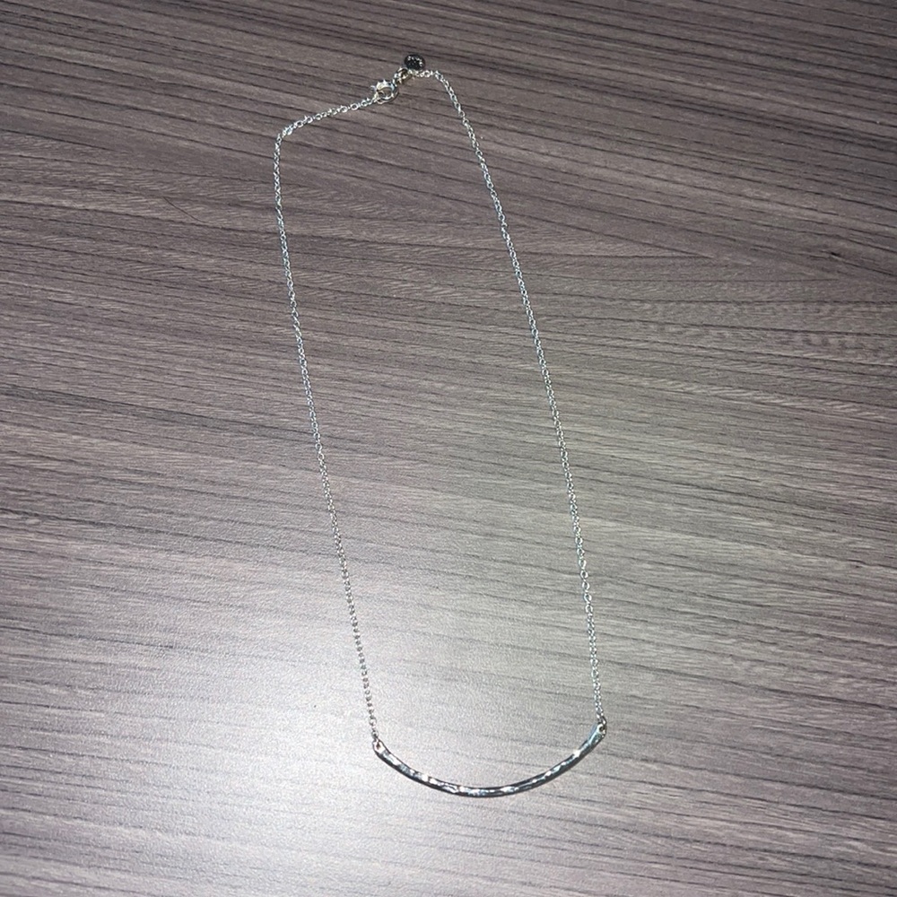 Gorjana silver taner bar small necklace